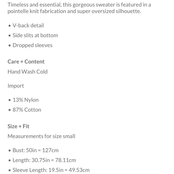 Free People Pretty in Pointelle Tunic Sweater NWOT XS - Picture 6 of 15